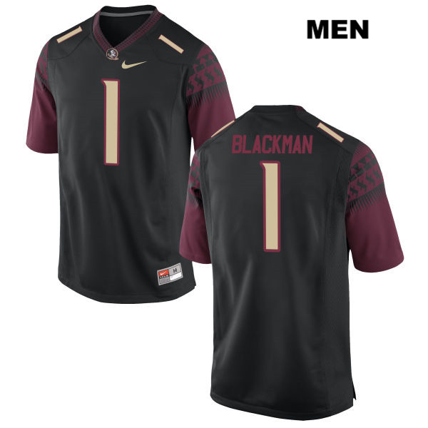 Men's NCAA Nike Florida State Seminoles #1 James Blackman College Black Stitched Authentic Football Jersey HSX1269YU